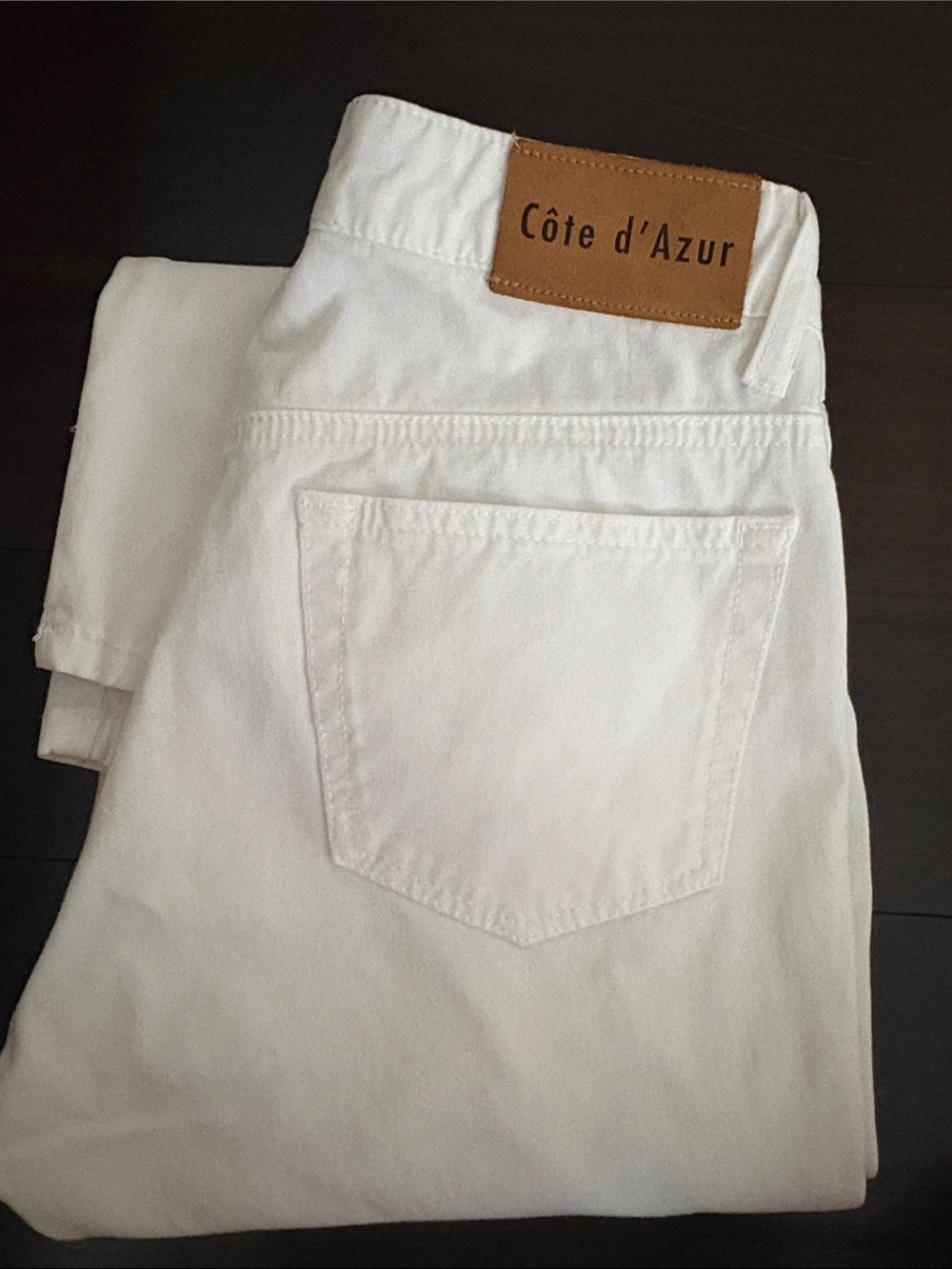 Côte d’ Azur White Straight-Leg Jeans - Classic Casual, size 2